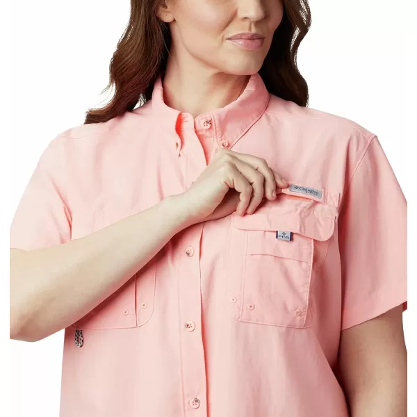 imageColumbia Womens PFG Bahama II UPF 30 Short Sleeve Fishing ShirtTiki Pink