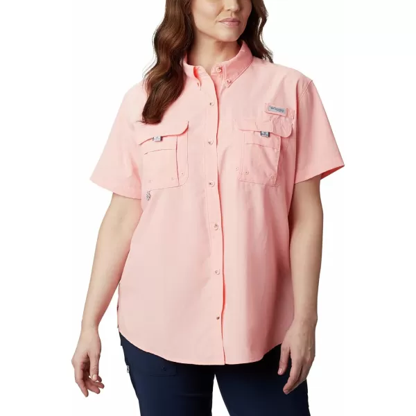 imageColumbia Womens PFG Bahama II UPF 30 Short Sleeve Fishing ShirtTiki Pink