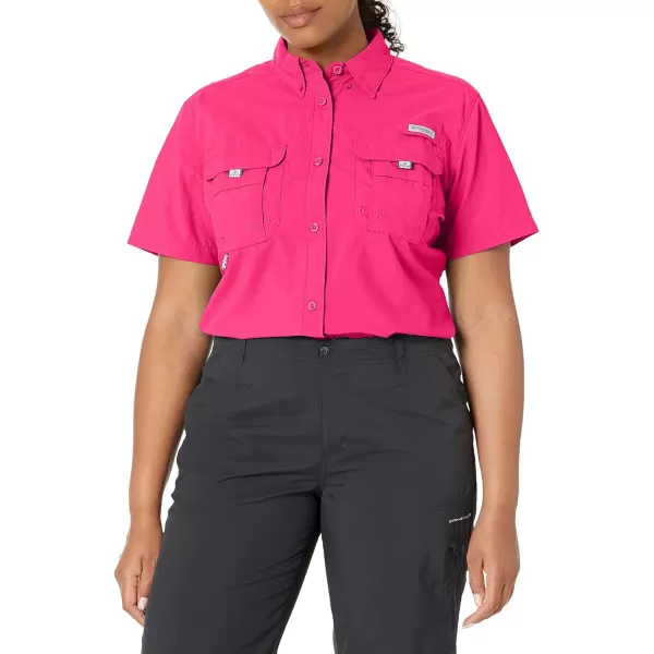 imageColumbia Womens PFG Bahama II UPF 30 Short Sleeve Fishing ShirtUltra Pink