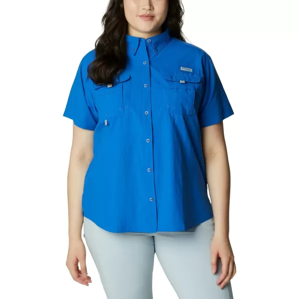 imageColumbia Womens PFG Bahama II UPF 30 Short Sleeve Fishing ShirtVivid Blue