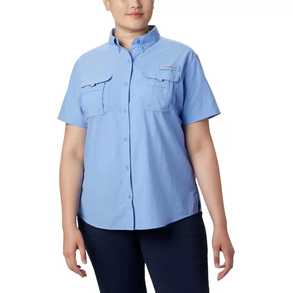 imageColumbia Womens PFG Bahama II UPF 30 Short Sleeve Fishing ShirtWhite Cap