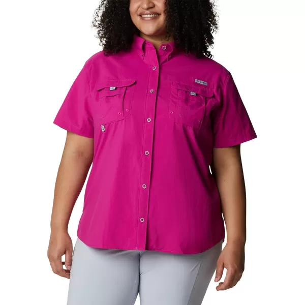 imageColumbia Womens PFG Bahama II UPF 30 Short Sleeve Fishing ShirtWild Fuchsia