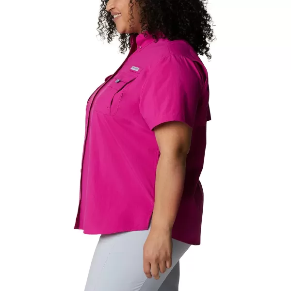 imageColumbia Womens PFG Bahama II UPF 30 Short Sleeve Fishing ShirtWild Fuchsia