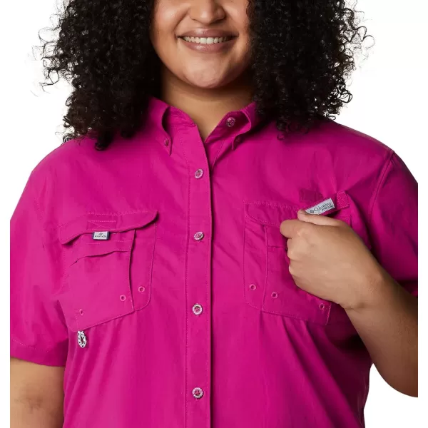 imageColumbia Womens PFG Bahama II UPF 30 Short Sleeve Fishing ShirtWild Fuchsia