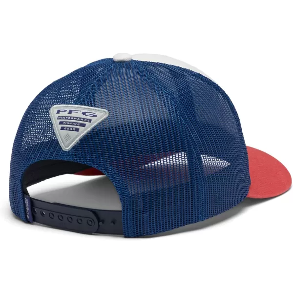 imageColumbia Womens PFG Fish Flag Snap BackWhiteSunset RedCarbonFish Flag
