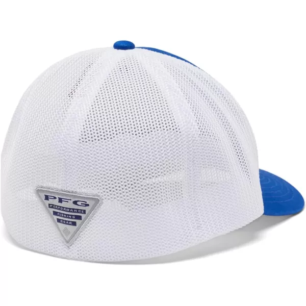 imageColumbia Womens PFG Logo Mesh Ball CapHigh CrownBlue Macaw White Marlin