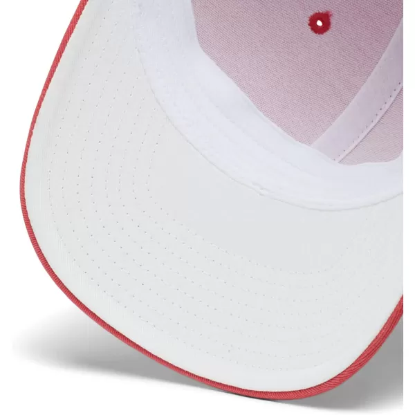 imageColumbia Womens PFG Logo Mesh Ball CapHigh CrownRed Hibiscus White Hook