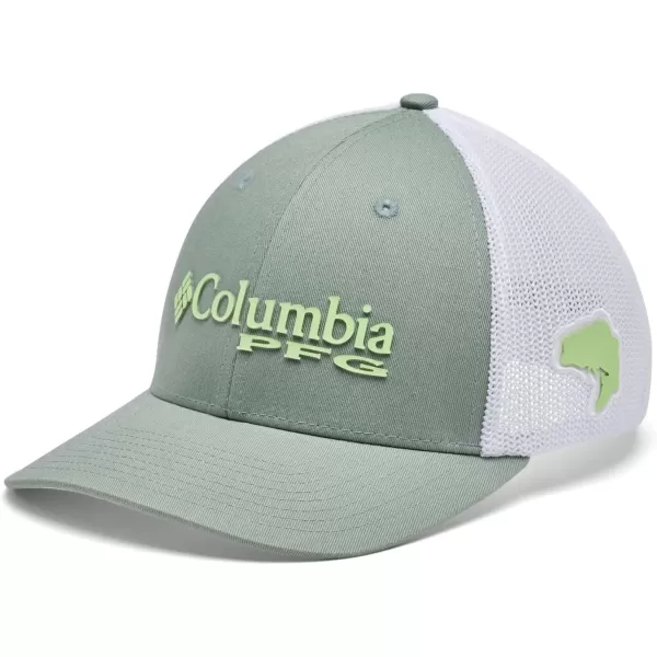 imageColumbia Womens PFG Logo Mesh Ball CapHigh CrownSafariKey West
