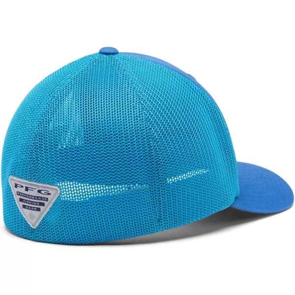 imageColumbia Womens PFG Logo Mesh Ball CapHigh CrownWhite Atoll Marlin