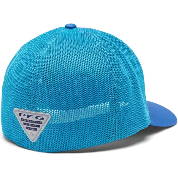 imageColumbia Womens PFG Logo Mesh Ball CapHigh CrownWhite Atoll Marlin