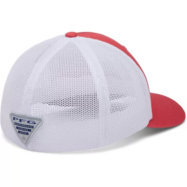 imageColumbia Womens PFG Logo Mesh Ball CapSunset Redcollegiate Navy