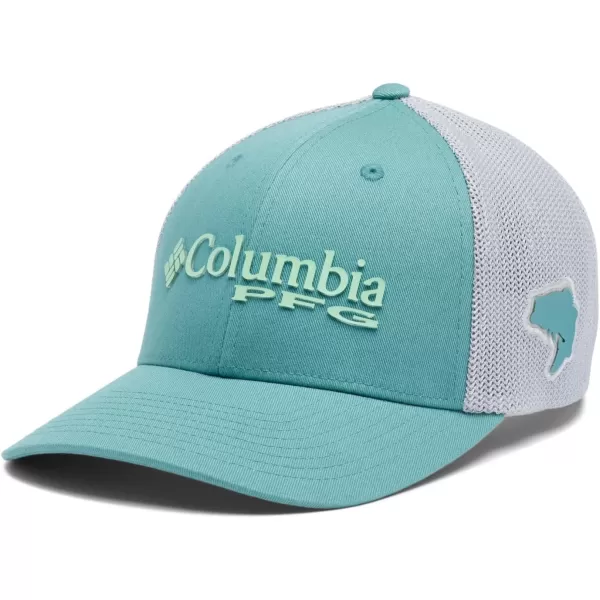 imageColumbia Womens PFG Logo Mesh Ball CapTranquil TealCool Grey