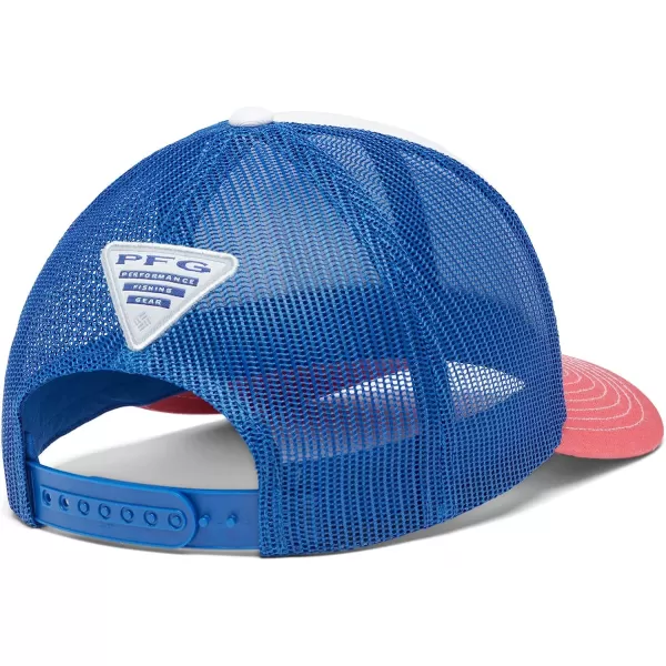imageColumbia Womens PFG Mesh Ball CapWhiteSunset RdCarbonPfg Las Palmas