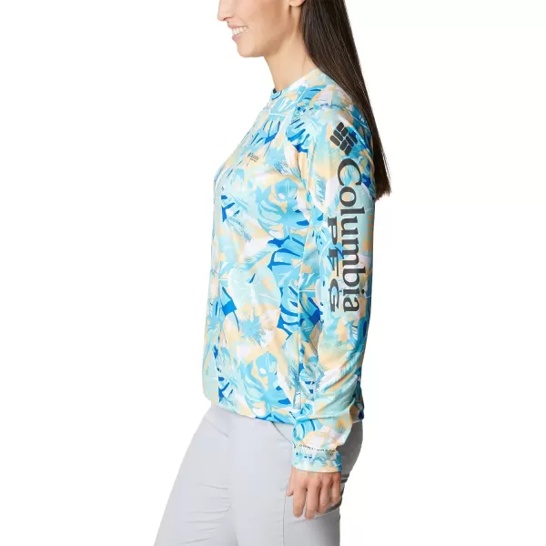 imageColumbia Womens PFG Super Tidal Tee Long Sleeve ShirtBlue Macaw Philo Palms
