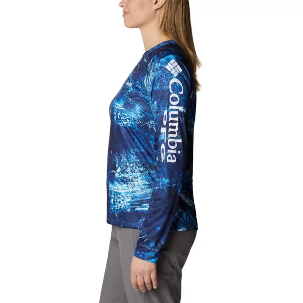 imageColumbia Womens PFG Super Tidal Tee Long Sleeve ShirtBlue Macaw Realtree Horizon