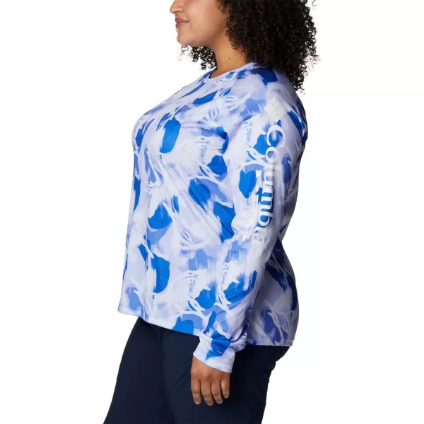 imageColumbia Womens PFG Super Tidal Tee Long Sleeve ShirtBlue MacawAuroras Print