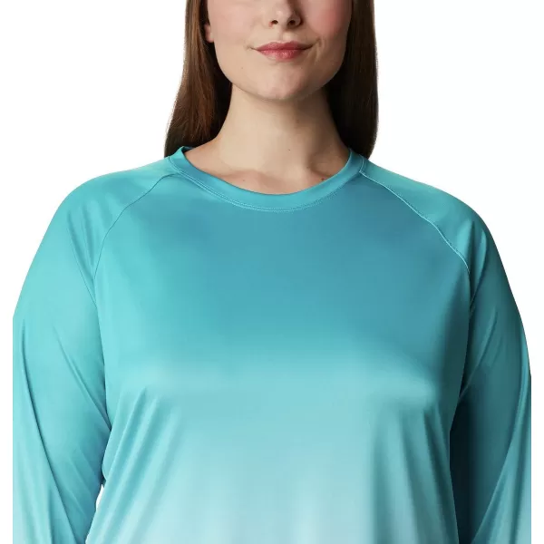 imageColumbia Womens PFG Super Tidal Tee Long Sleeve ShirtClear Water Gradient