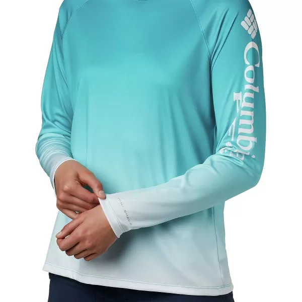 imageColumbia Womens PFG Super Tidal Tee Long Sleeve ShirtClear Water Gradient