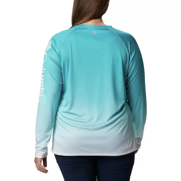 imageColumbia Womens PFG Super Tidal Tee Long Sleeve ShirtClear Water Gradient