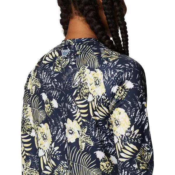 imageColumbia Womens PFG Super Tidal Tee Long Sleeve ShirtCollegiate Navy Batik Floral Print
