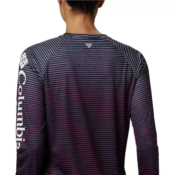 imageColumbia Womens PFG Super Tidal Tee Long Sleeve ShirtCollegiate Navy Wild Stripes Print