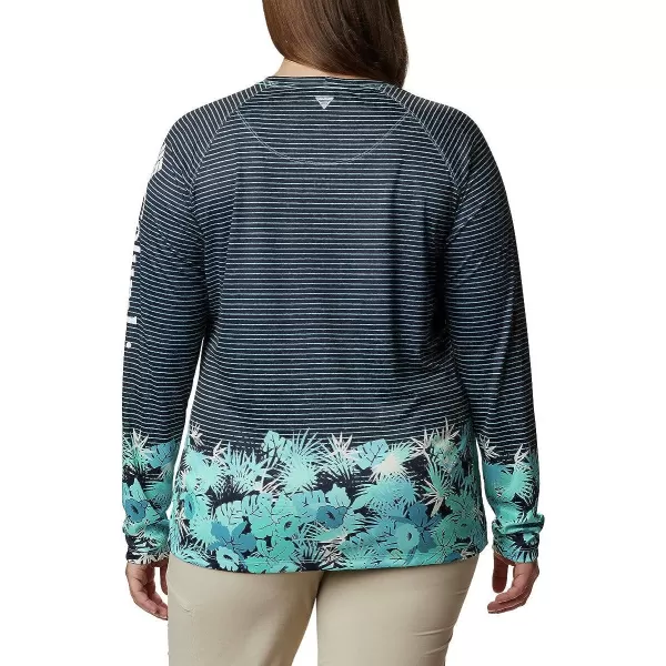 imageColumbia Womens PFG Super Tidal Tee Long Sleeve ShirtDolphin Wild Stripes Print