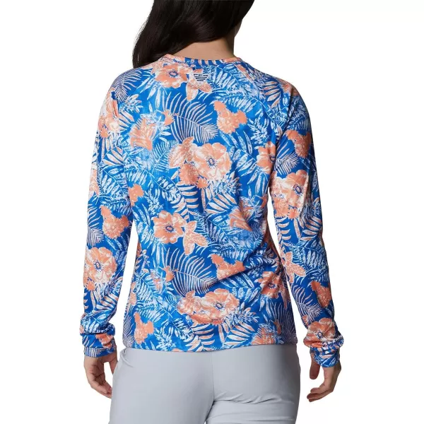 imageColumbia Womens PFG Super Tidal Tee Long Sleeve ShirtHarbor Blue Batik Floral Print