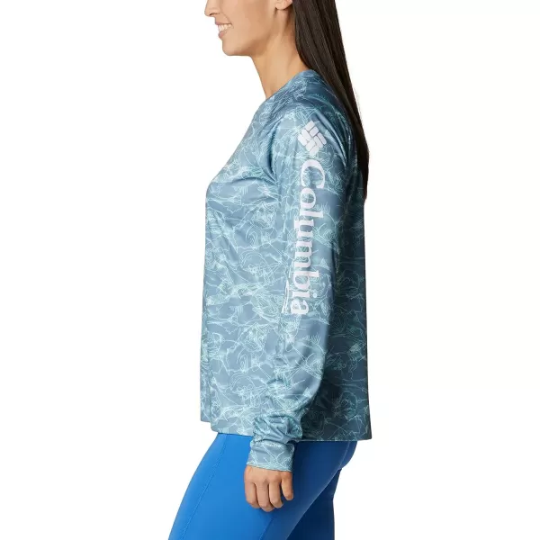 imageColumbia Womens PFG Super Tidal Tee Long Sleeve ShirtStorm Contour Fish