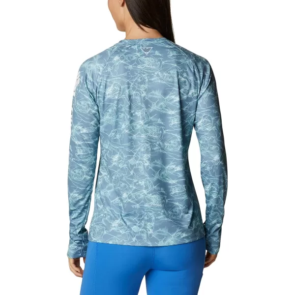 imageColumbia Womens PFG Super Tidal Tee Long Sleeve ShirtStorm Contour Fish
