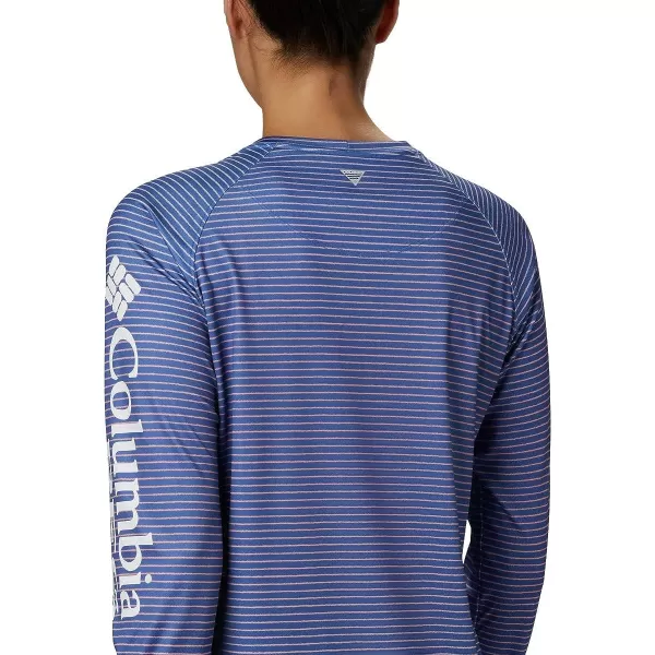 imageColumbia Womens PFG Super Tidal Tee Long Sleeve ShirtStormy Blue Wild Stripes Print