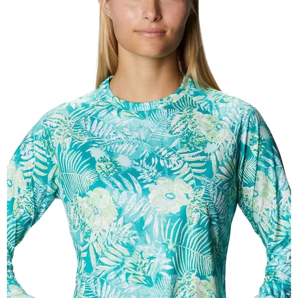 imageColumbia Womens PFG Super Tidal Tee Long Sleeve ShirtTropic Water Batik Floral Print