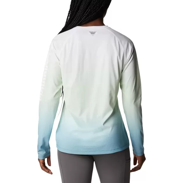 imageColumbia Womens Printed Tidal Deflector Long SleeveLight LimeDeep Marine Gradient