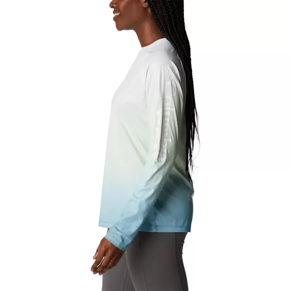 imageColumbia Womens Printed Tidal Deflector Long SleeveLight LimeDeep Marine Gradient