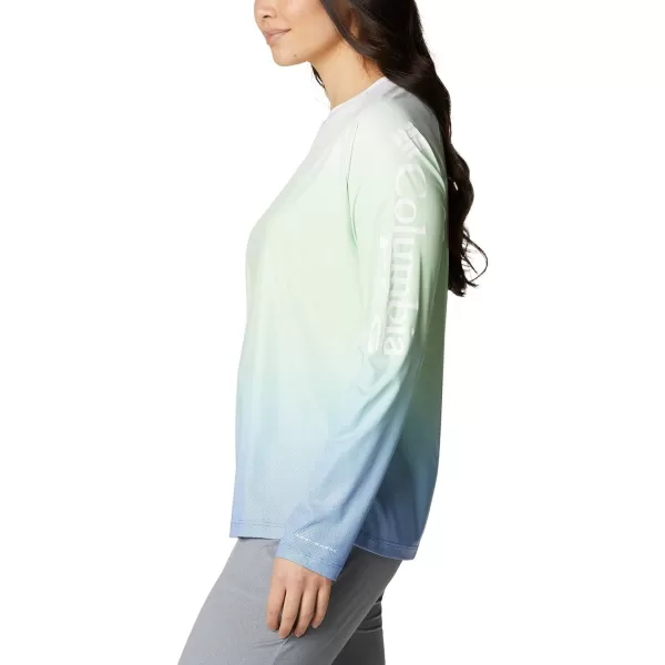 imageColumbia Womens Printed Tidal Deflector Long SleeveVivid Blue Gradient