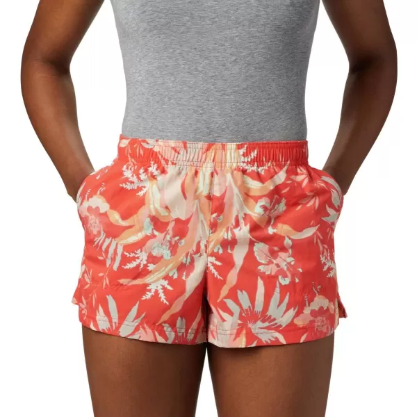 imageColumbia Womens Sandy River Ii Printed ShortBright Poppy Magnolia Print