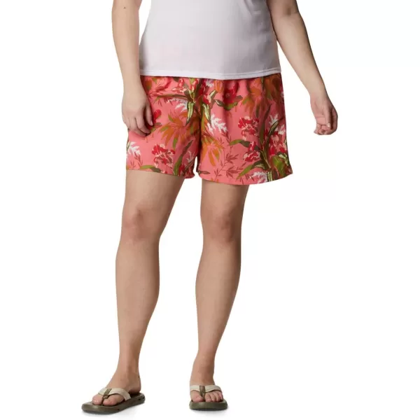imageColumbia Womens Sandy River Ii Printed ShortSalmonMagnolia Print