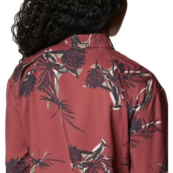 imageColumbia Womens Silver Ridge Utility Patterned Long Sleeve ShirtBeetroot Pinecones