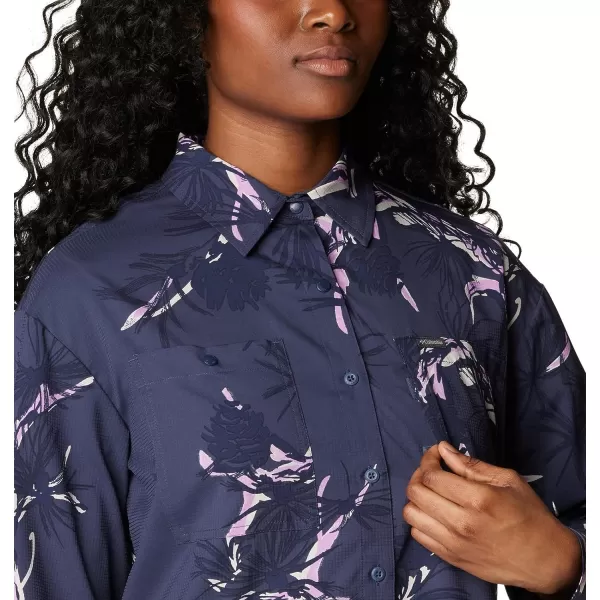 imageColumbia Womens Silver Ridge Utility Patterned Long Sleeve ShirtNocturnal Pinecones