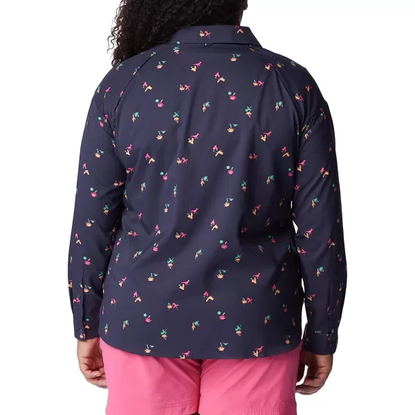 imageColumbia Womens Silver Ridge Utility Patterned Long Sleeve ShirtNocturnalBaja Blitz