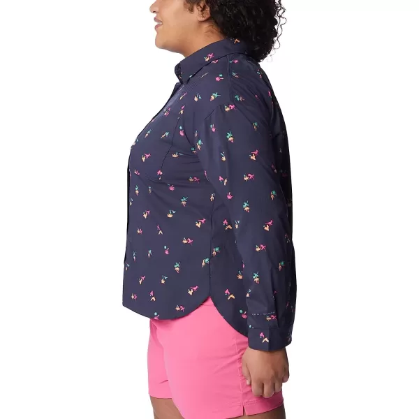 imageColumbia Womens Silver Ridge Utility Patterned Long Sleeve ShirtNocturnalBaja Blitz
