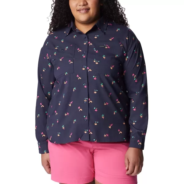 imageColumbia Womens Silver Ridge Utility Patterned Long Sleeve ShirtNocturnalBaja Blitz