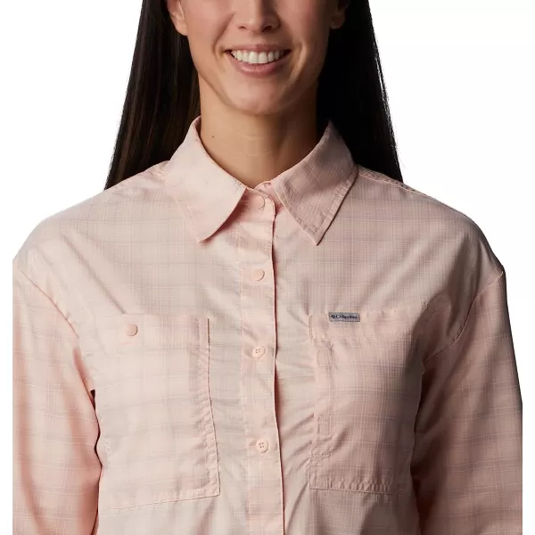 imageColumbia Womens Silver Ridge Utility Patterned Long Sleeve ShirtPeach BlossomPeak Plaid