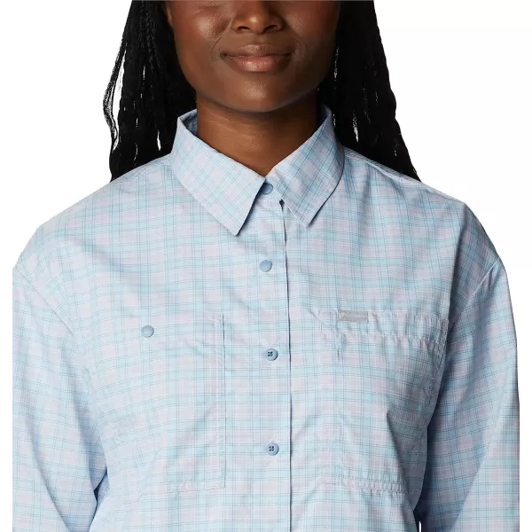 imageColumbia Womens Silver Ridge Utility Patterned Long Sleeve ShirtPurple TintPeak Plaid