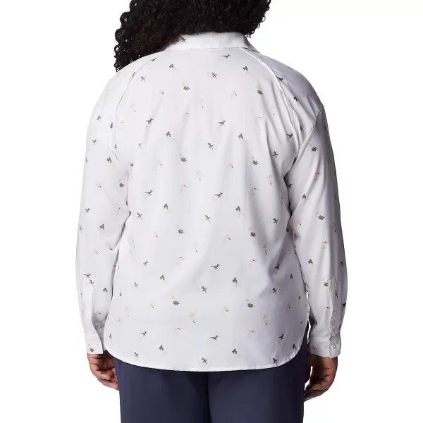 imageColumbia Womens Silver Ridge Utility Patterned Long Sleeve ShirtWhiteBaja Blitz