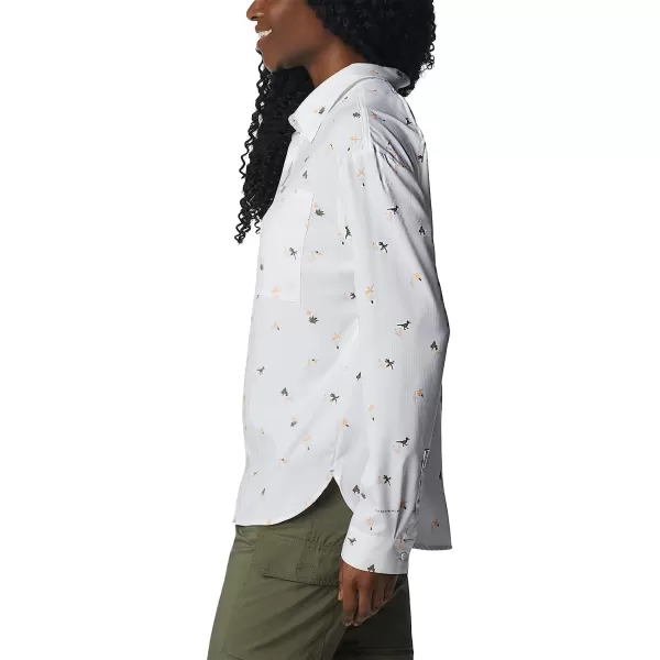 imageColumbia Womens Silver Ridge Utility Patterned Long Sleeve ShirtWhiteBaja Blitz