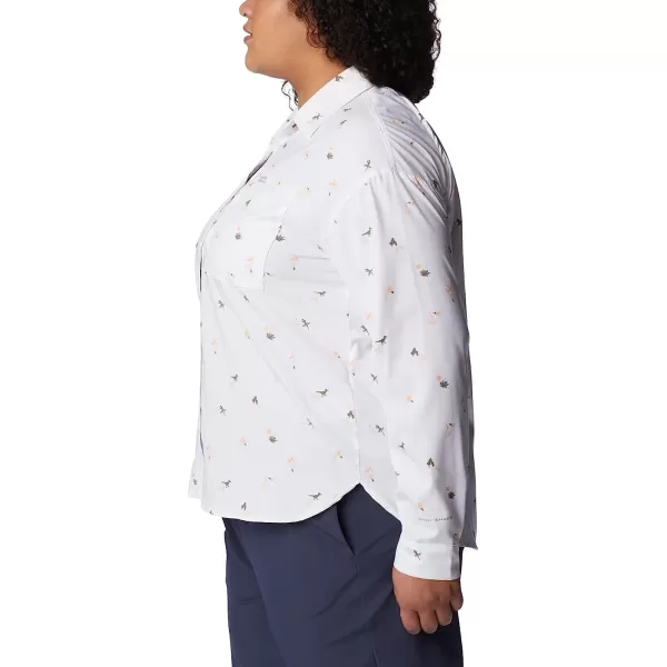 imageColumbia Womens Silver Ridge Utility Patterned Long Sleeve ShirtWhiteBaja Blitz