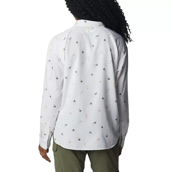 imageColumbia Womens Silver Ridge Utility Patterned Long Sleeve ShirtWhiteBaja Blitz