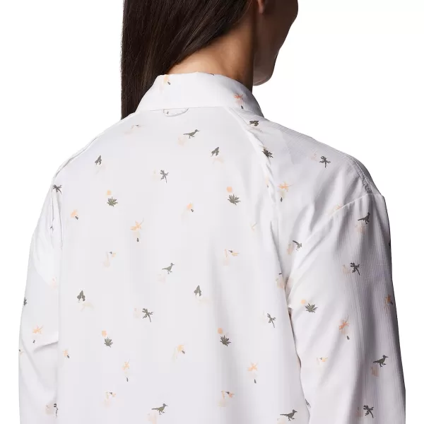 imageColumbia Womens Silver Ridge Utility Patterned Long Sleeve ShirtWhiteBaja Blitz