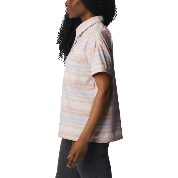 imageColumbia Womens Silver Ridge Utility Short Sleeve ShirtPeachPainted Hills Stripe