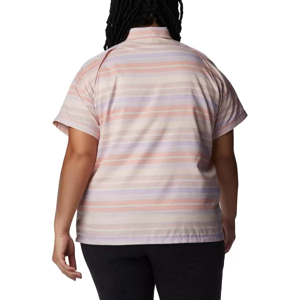 imageColumbia Womens Silver Ridge Utility Short Sleeve ShirtPeachPainted Hills Stripe